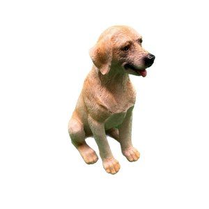 Yellow Labrador Retriever Sitting Dog Figurine